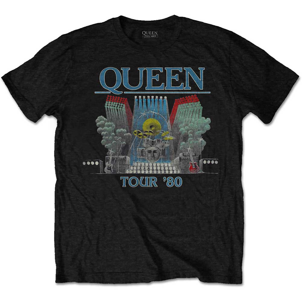 Queen tričko Tour \'80 Čierna M