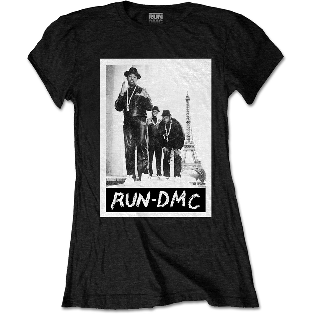 Run-DMC tričko Paris Photo Čierna XL