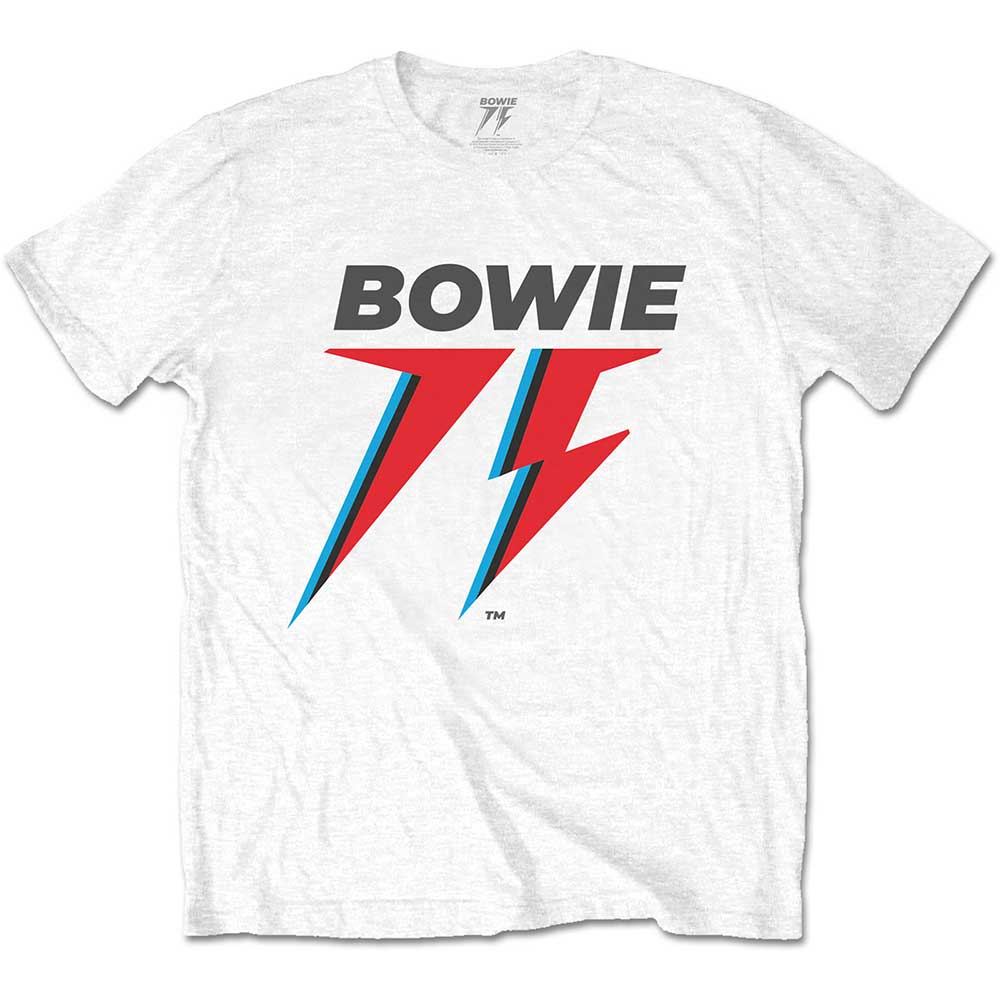 David Bowie tričko 75th Logo Biela XL