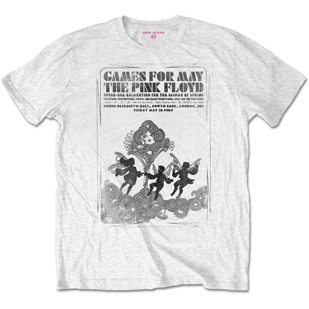 Pink Floyd tričko Games For May B&W Biela XXL