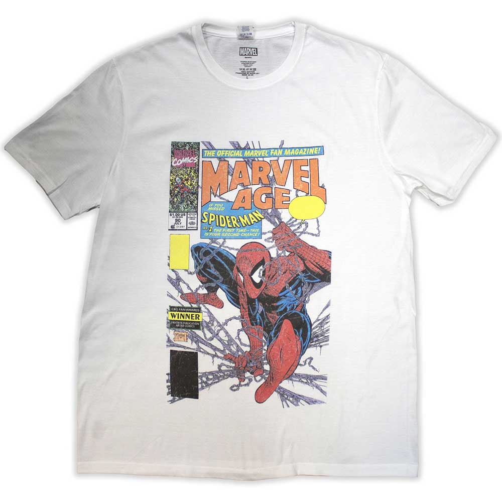 Marvel tričko Spider-Man Marvel Age Comic Cover Biela XL