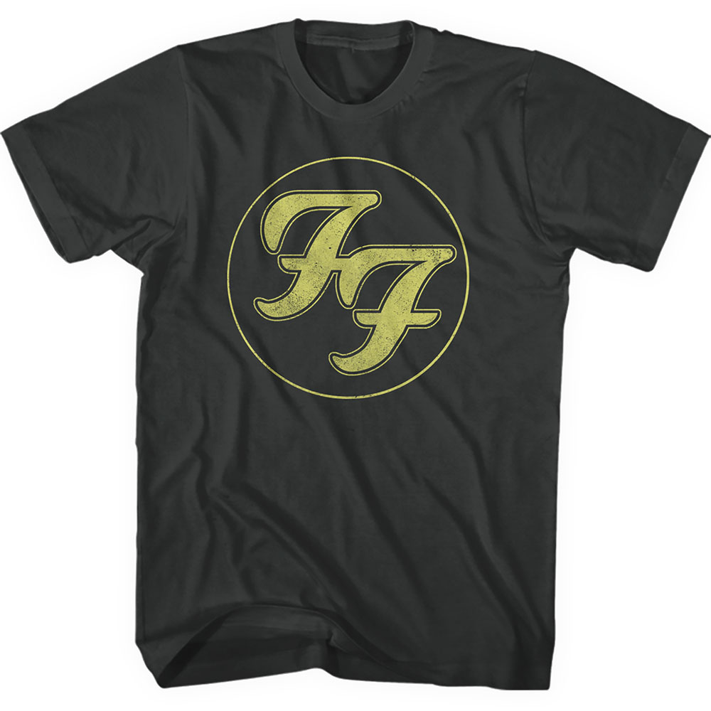 Foo Fighters tričko Gold FF Logo Čierna M