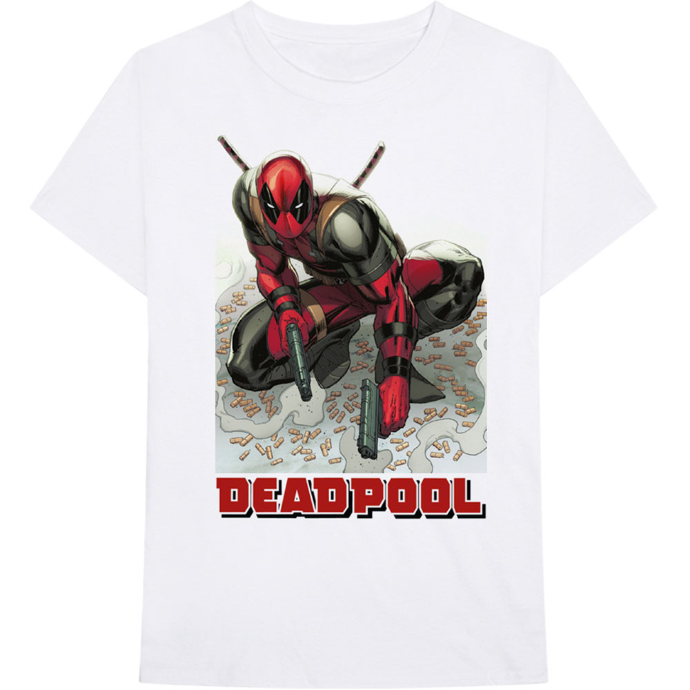 Marvel tričko Deadpool Bullet Biela M