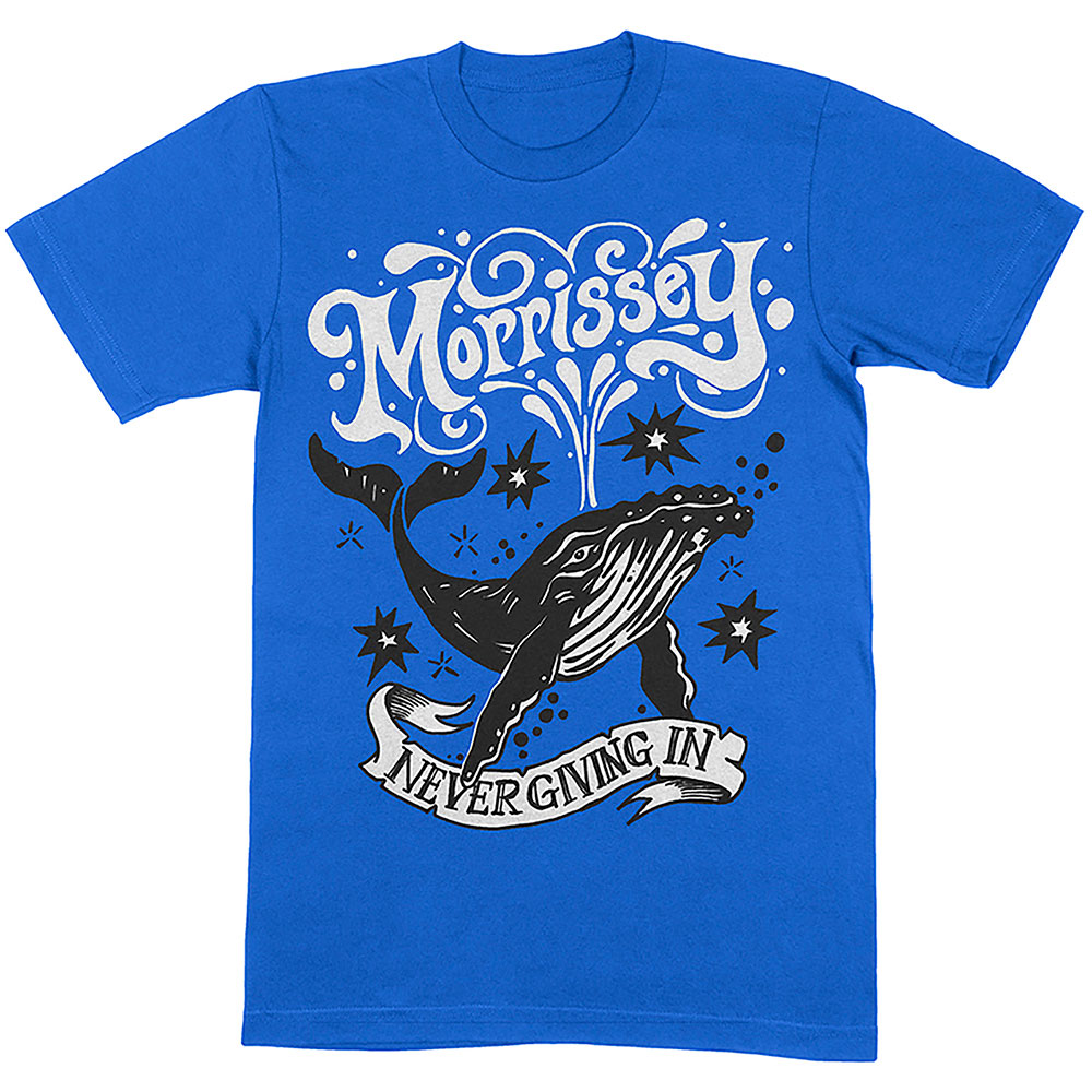 Morrissey tričko Never Giving In/Whale Modrá XXL