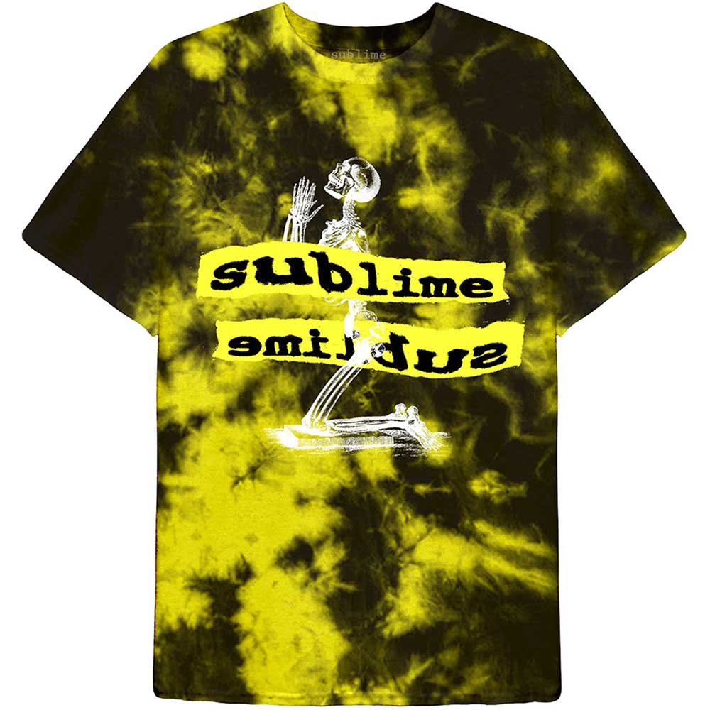 Sublime tričko Praying Skeleton Žltá L