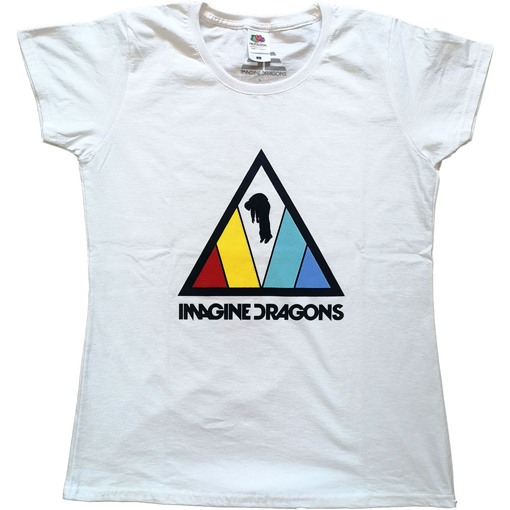 Imagine Dragons tričko Triangle Logo Biela XS