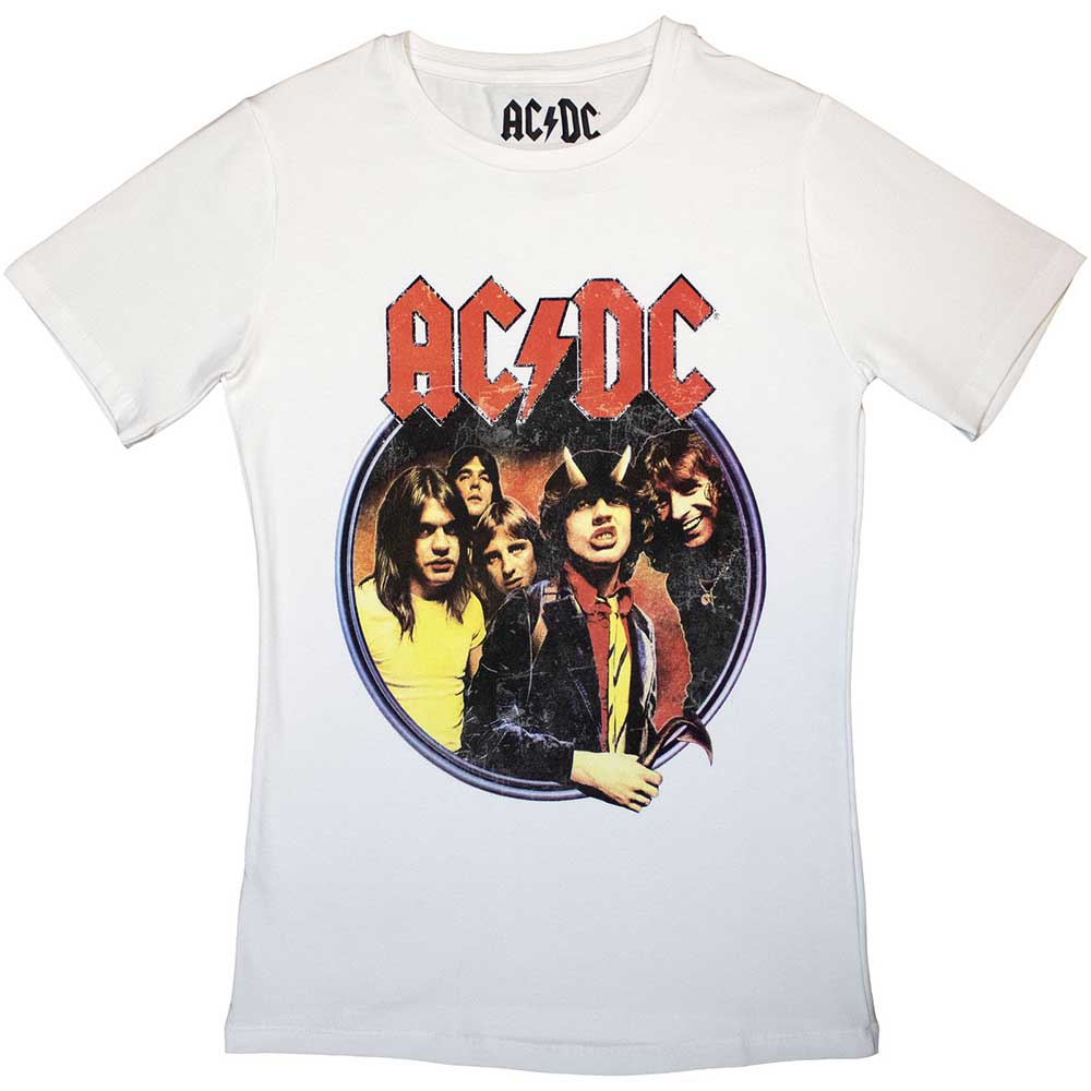 AC/DC tričko Highway To Hell Circle Biela XXL
