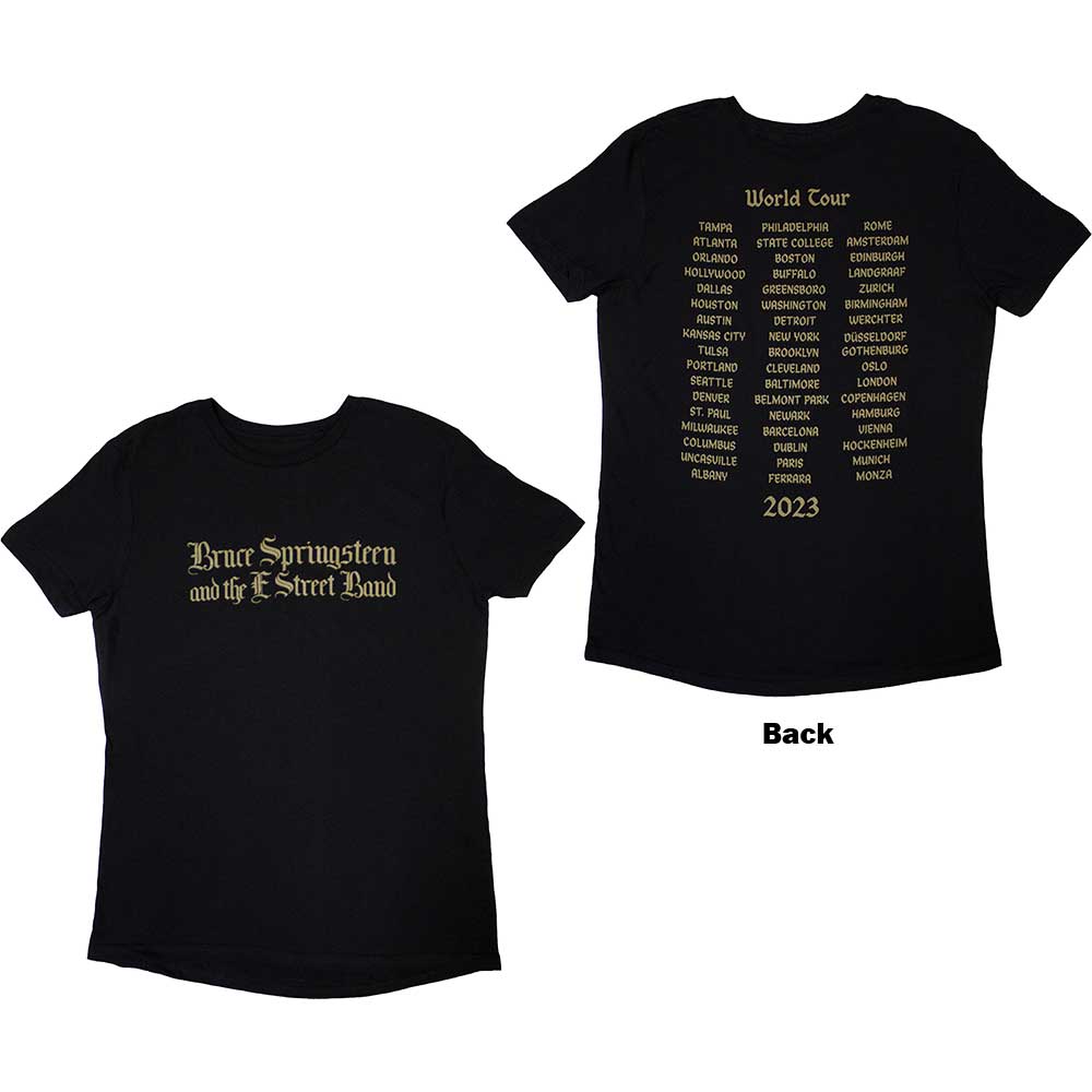 Bruce Springsteen tričko Tour \'23 Religious Čierna M