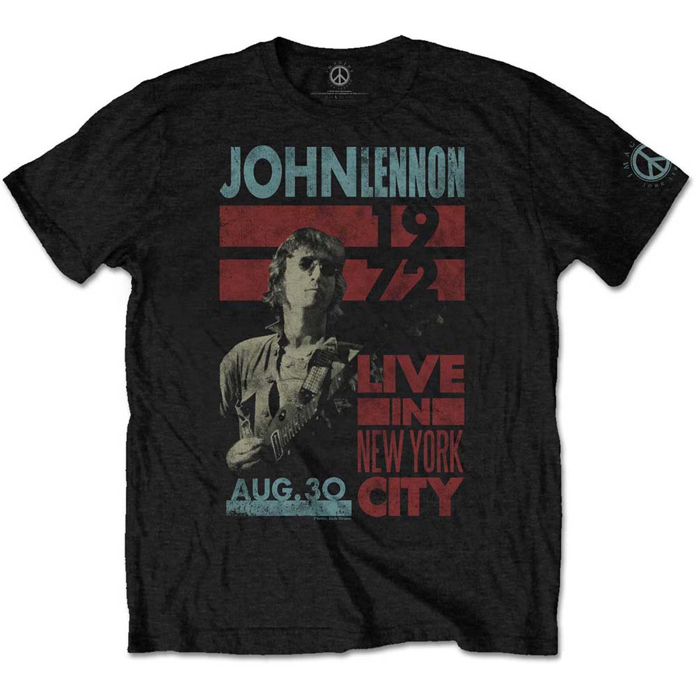 John Lennon tričko Live in NYC Čierna L