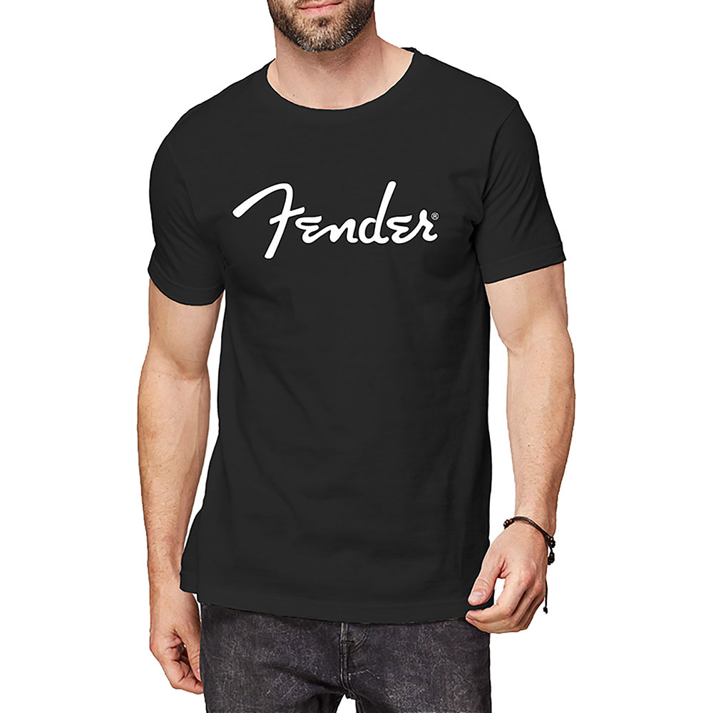 Fender tričko Classic Logo Čierna S