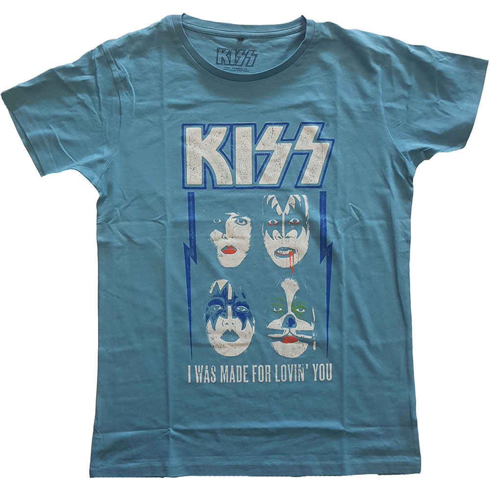 Kiss tričko Made For Lovin\' You Modrá XS