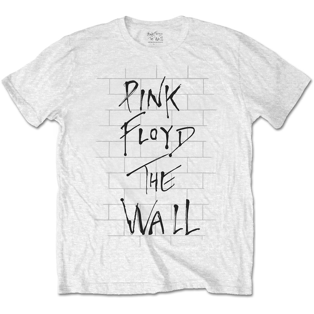 Pink Floyd tričko The Wall & Logo Biela L