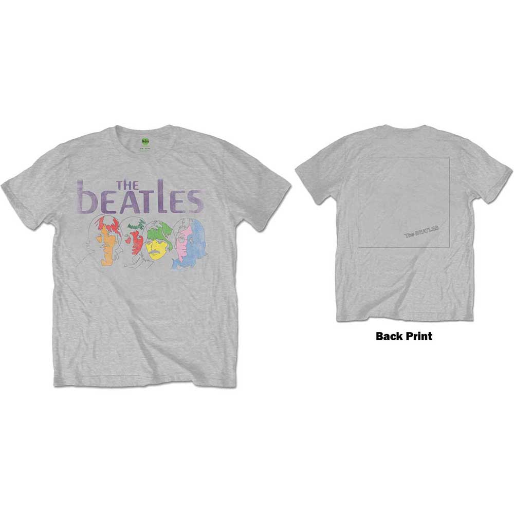 The Beatles tričko White Album Back Šedá XL