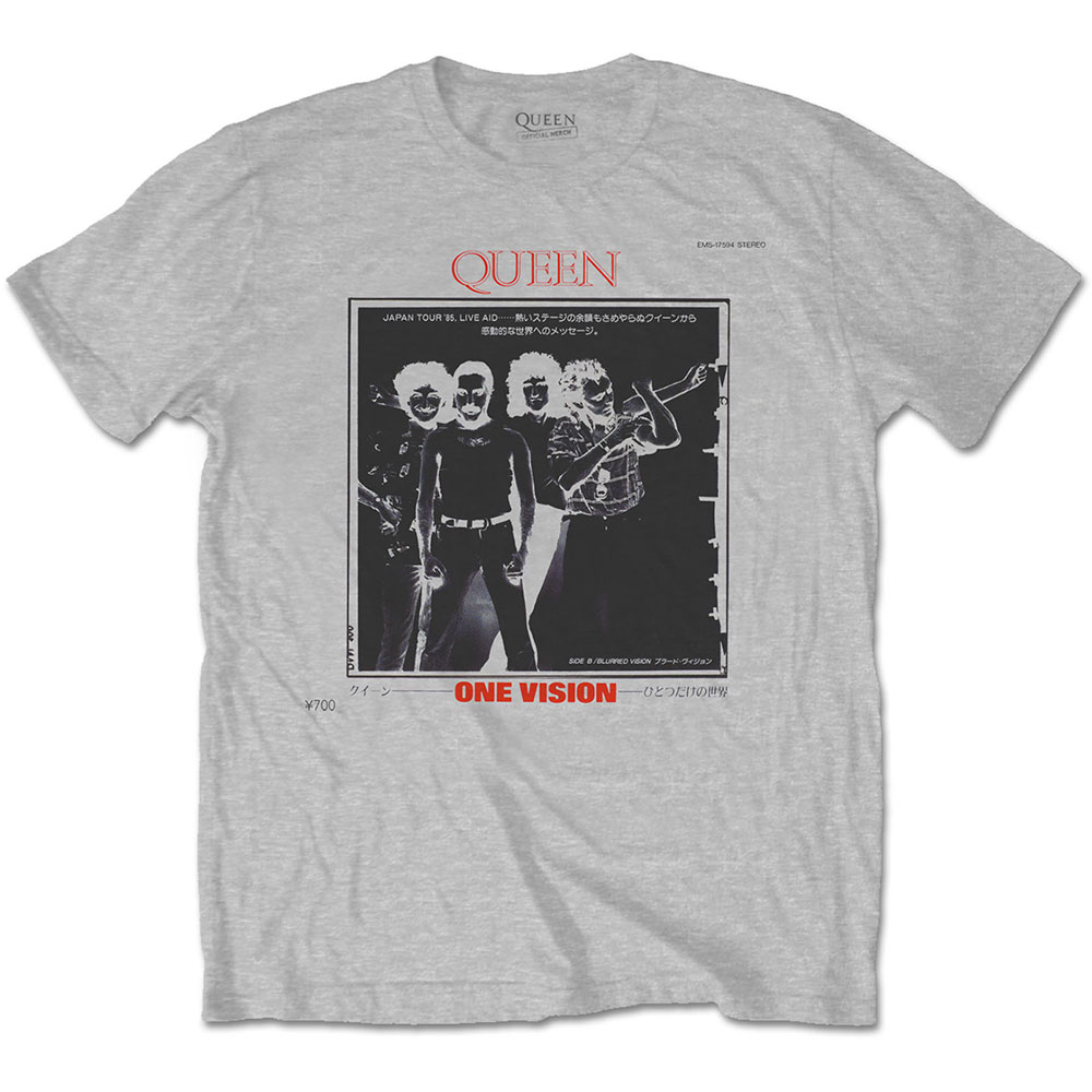 Queen tričko Japan Tour \'85 Šedá L