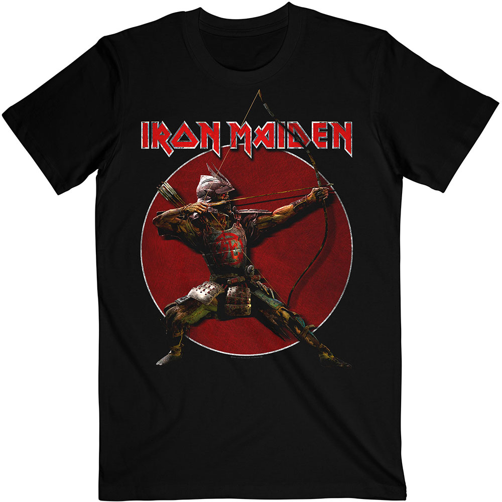 Iron Maiden tričko Senjutsu Eddie Archer Red Circle Čierna XXL