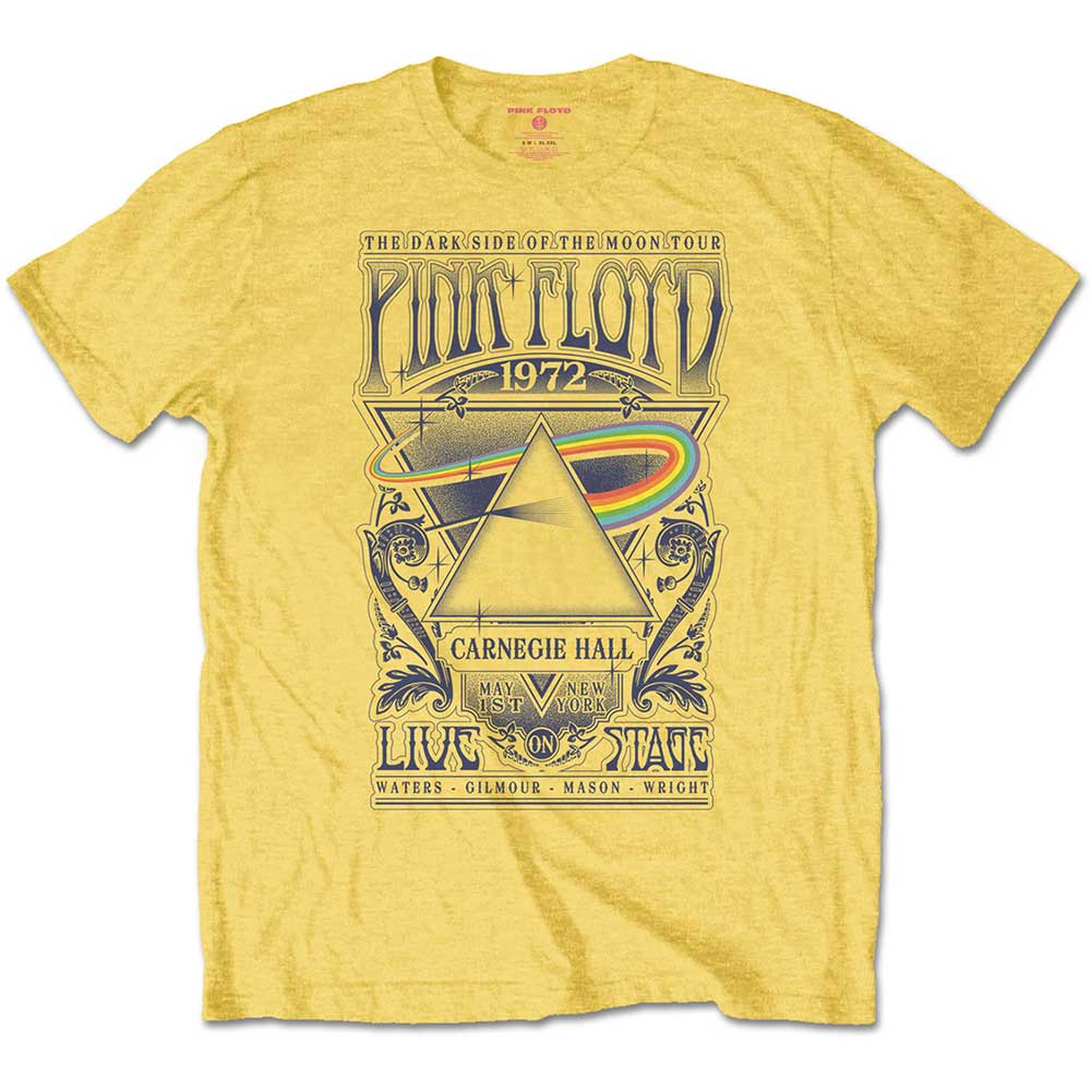 Pink Floyd tričko Carnegie Hall Poster Žltá 3-4 roky