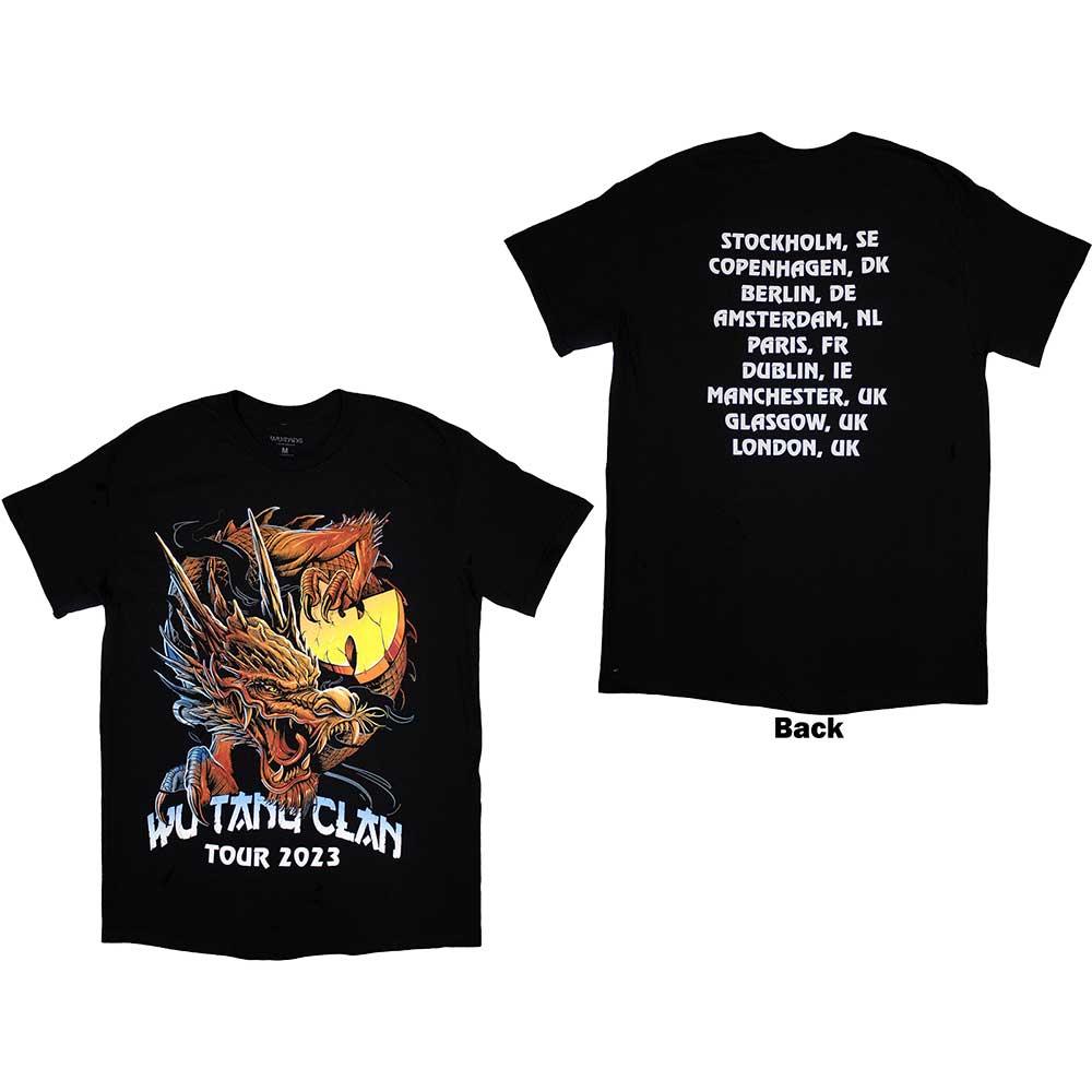 Wu-Tang Clan tričko Tour \'23 Dragon Back Print Čierna L