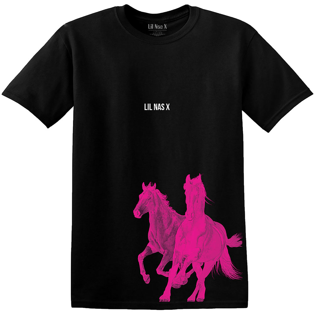 Lil Nas X tričko Pink Horses Čierna M