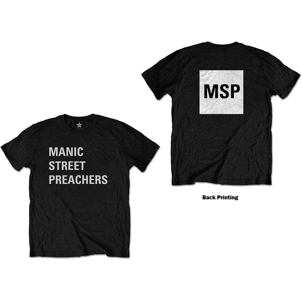 Manic Street Preachers tričko Block Logo Čierna XXL