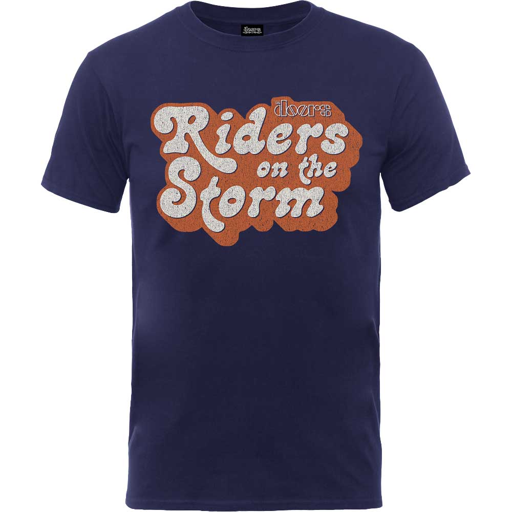 The Doors tričko Riders on the Storm Logo Modrá S