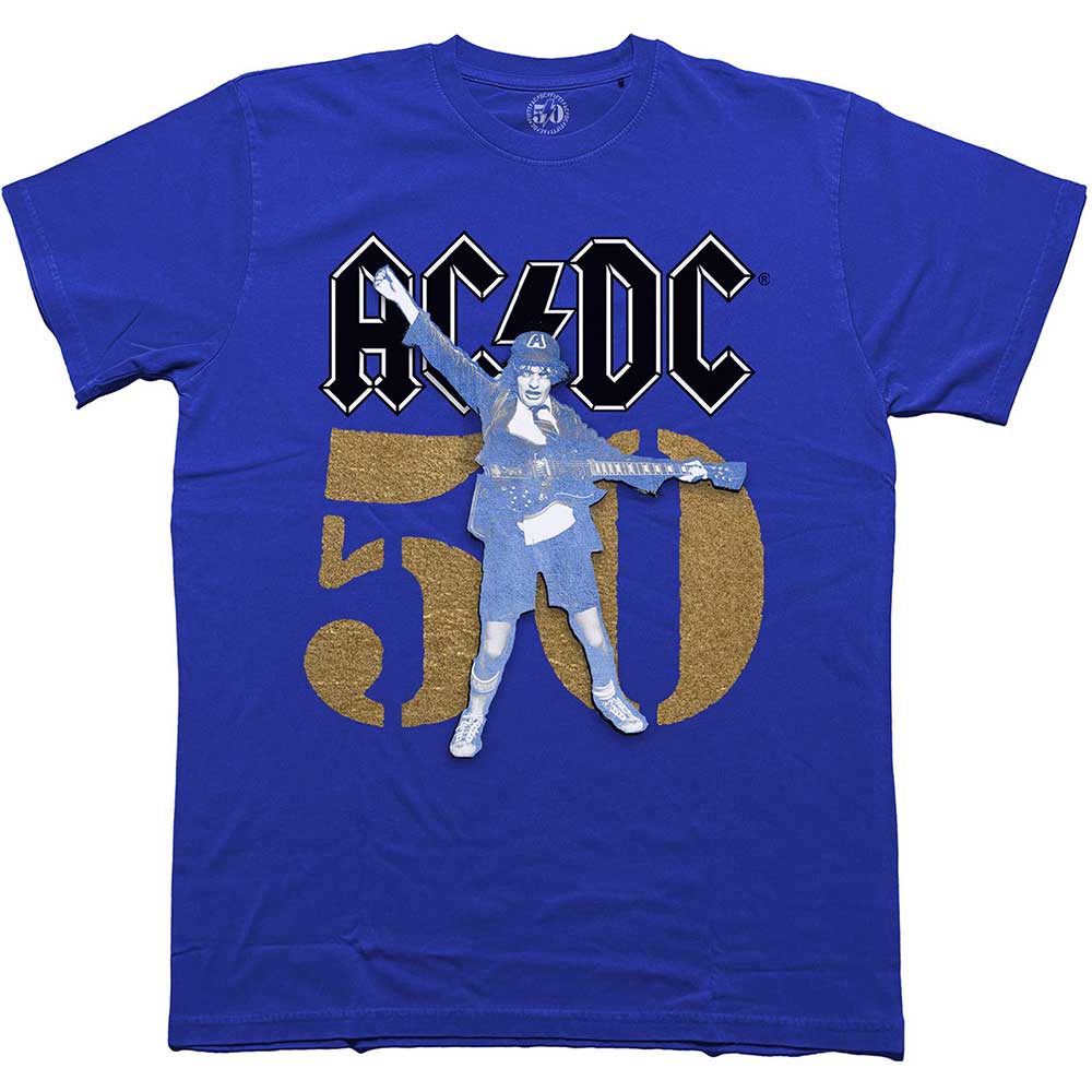 AC/DC tričko Gold Fifty Modrá M