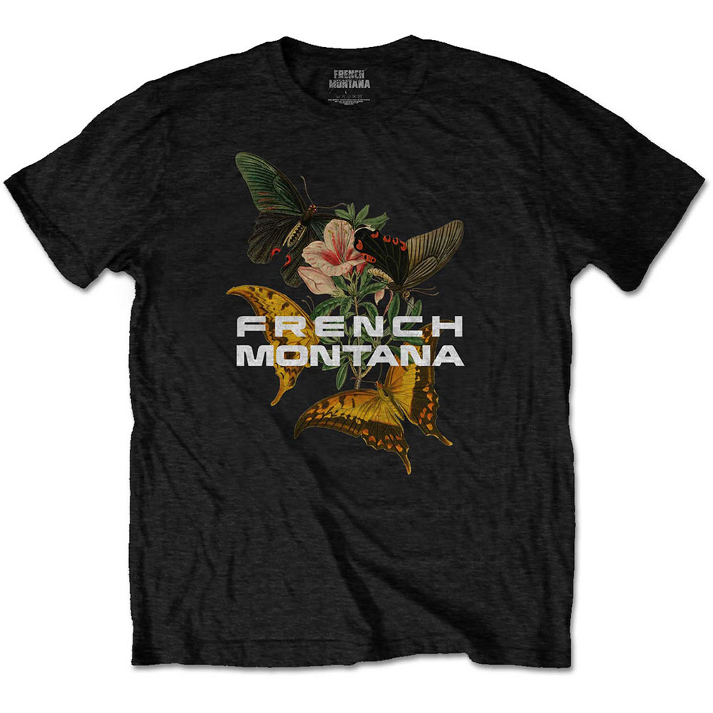 French Montana tričko Butterfly Čierna XL