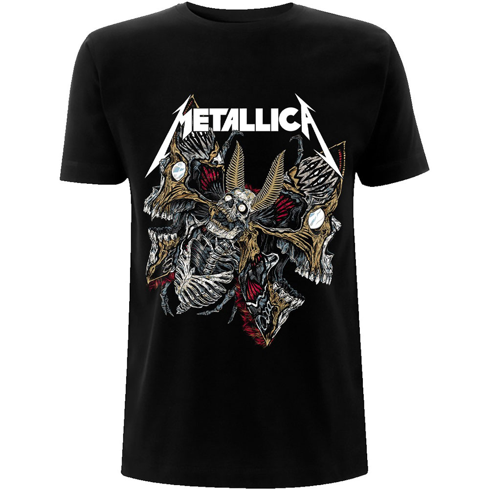 Metallica tričko Skull Moth Čierna L