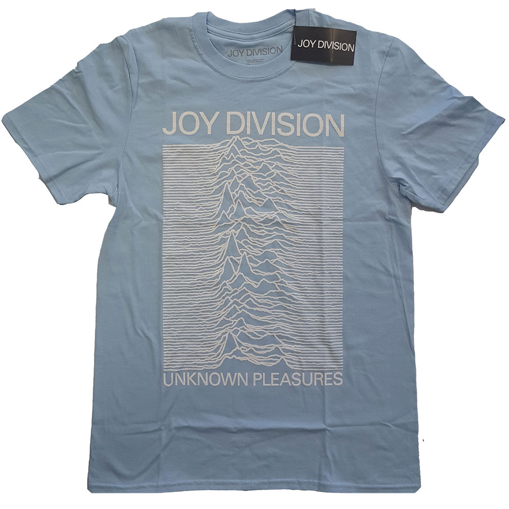 Joy Division tričko Unknown Pleasures White On Blue Modrá XL