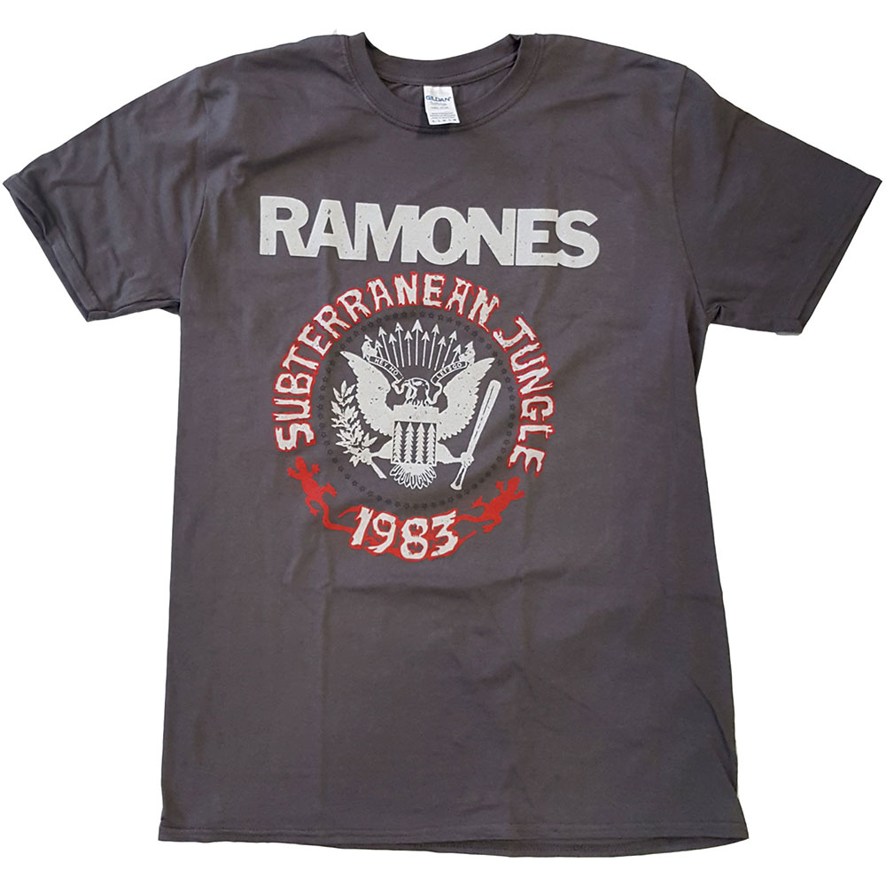 Ramones tričko Subterraneun Jungle Šedá M