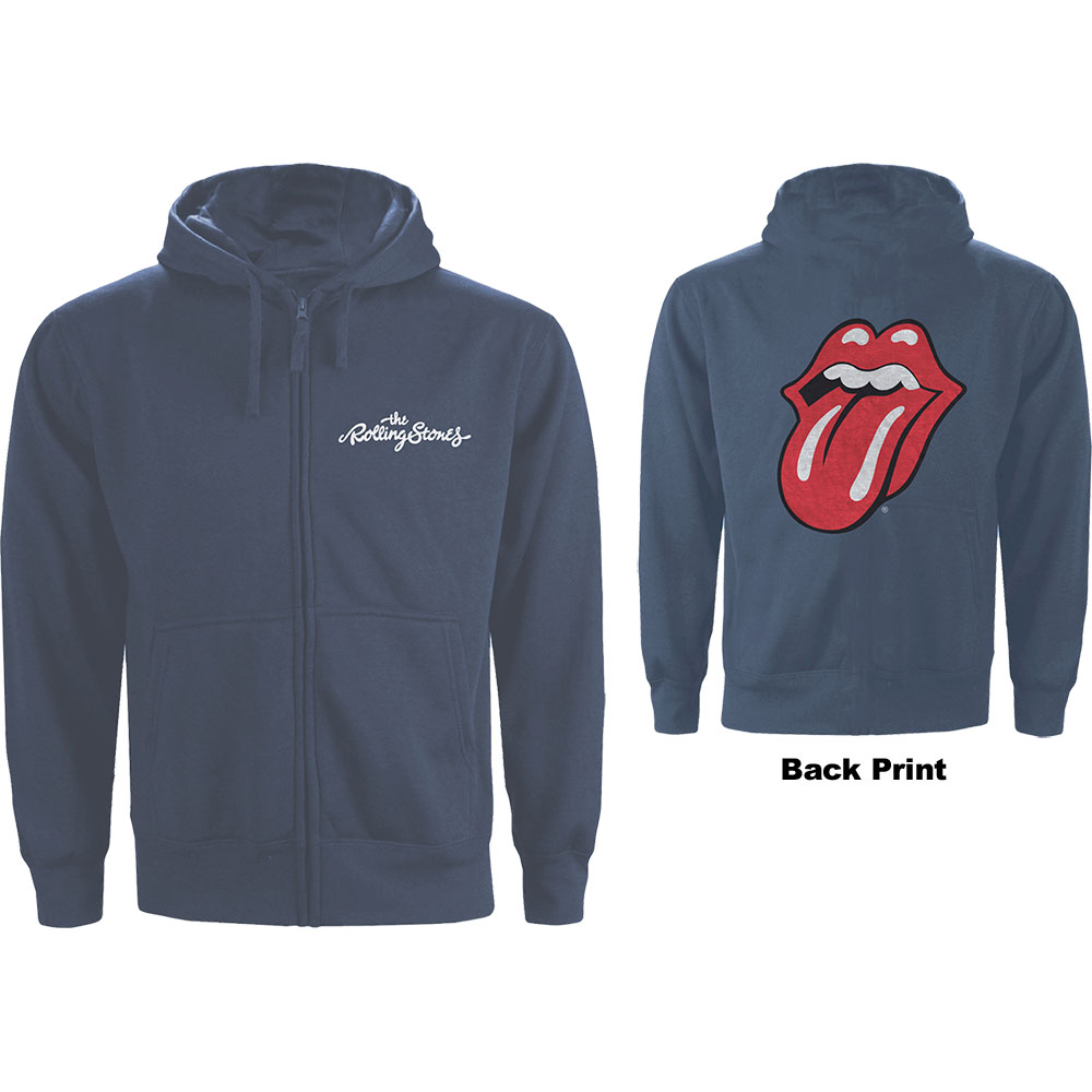 The Rolling Stones mikina Classic Tongue Modrá S