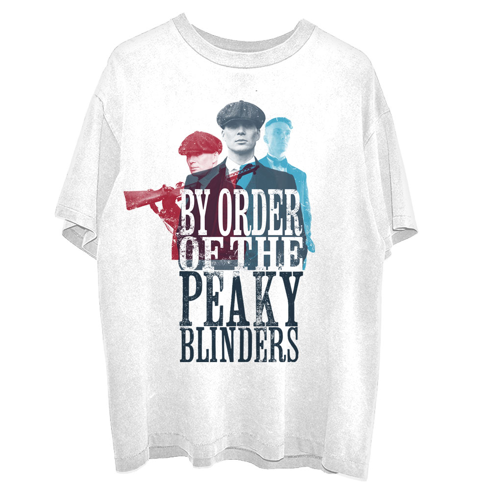 Peaky Blinders tričko 3 Tommys Biela M