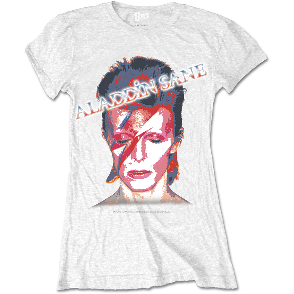 David Bowie tričko Aladdin Sane Biela M