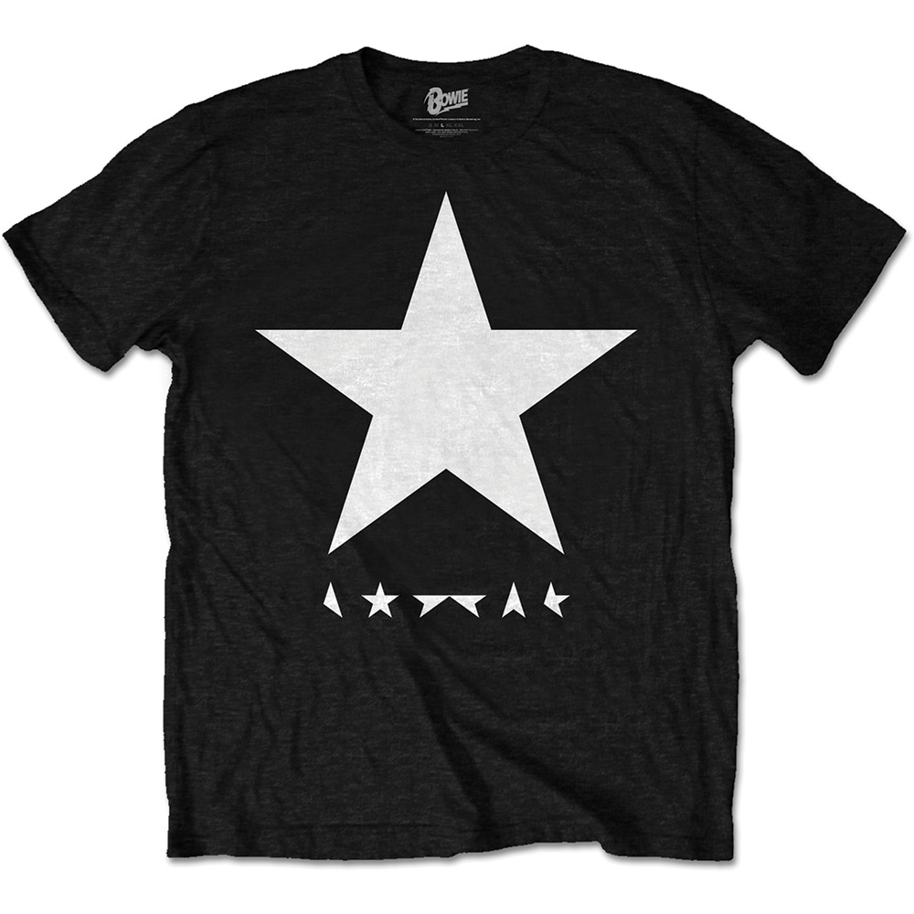 David Bowie tričko Blackstar (White Star on Black) Čierna XL