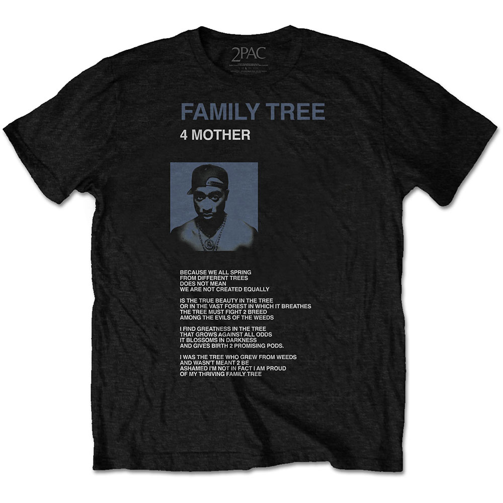2Pac tričko Family Tree Čierna M