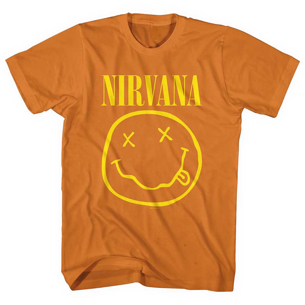 Nirvana tričko Yellow Smiley Oranžová M