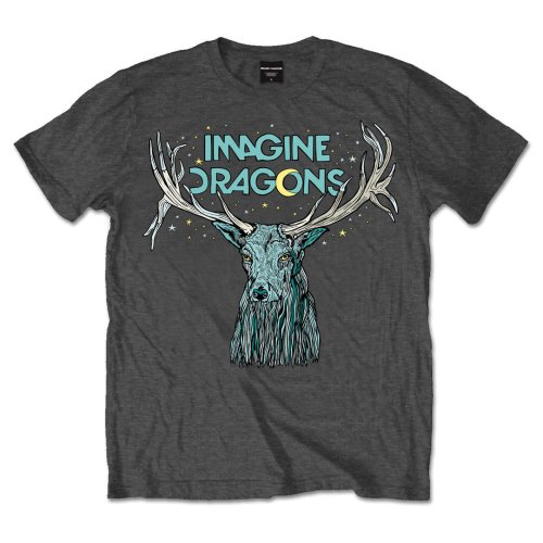 Imagine Dragons tričko Elk in Stars Šedá XL