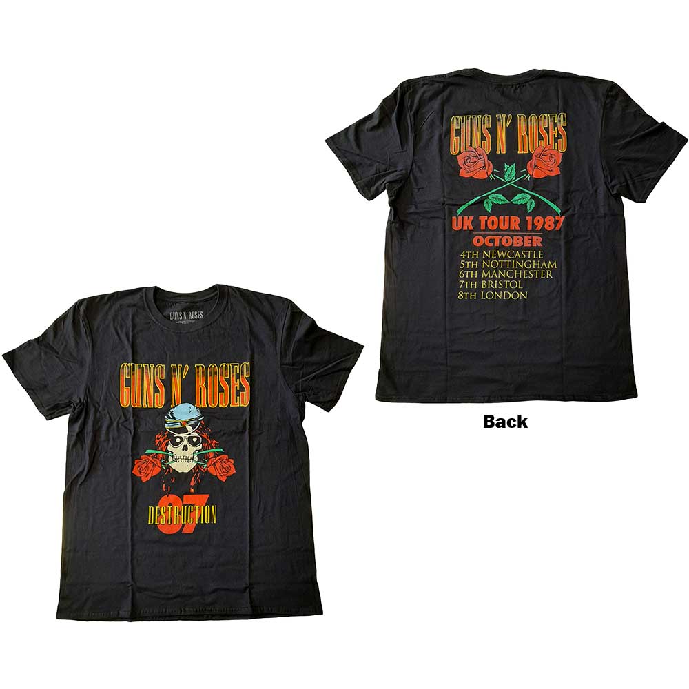 Guns N’ Roses tričko UK Tour \'87 Čierna XL