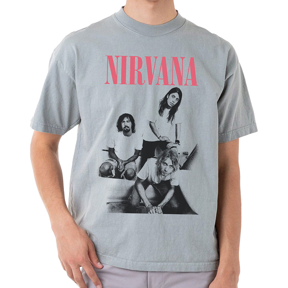 Nirvana tričko Bathroom Photo Šedá L