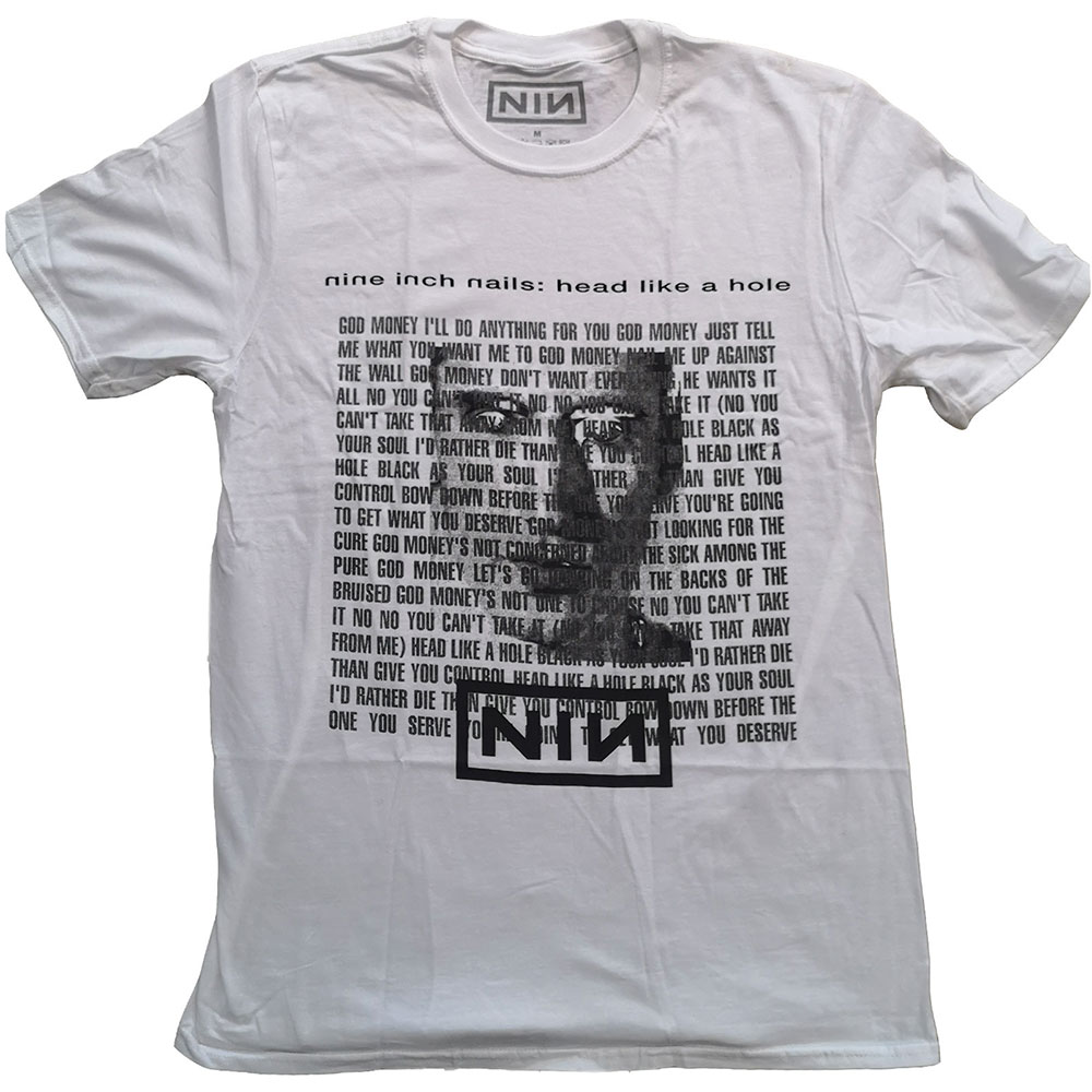 Nine Inch Nails tričko Head Like A Hole Biela XXL