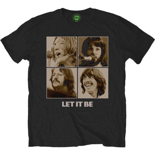 The Beatles tričko Let It Be Sepia Čierna L
