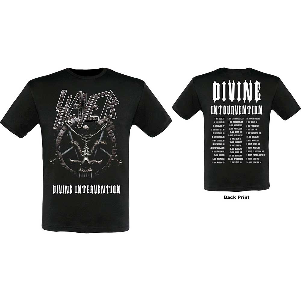 Slayer tričko Divine Intervention 2014 Dates Čierna M