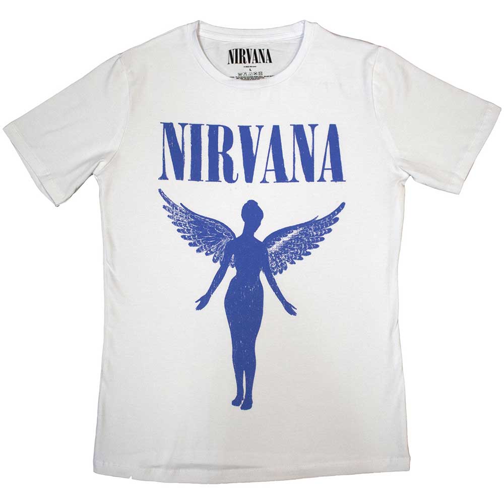 Nirvana tričko Angelic Blue Mono Biela M