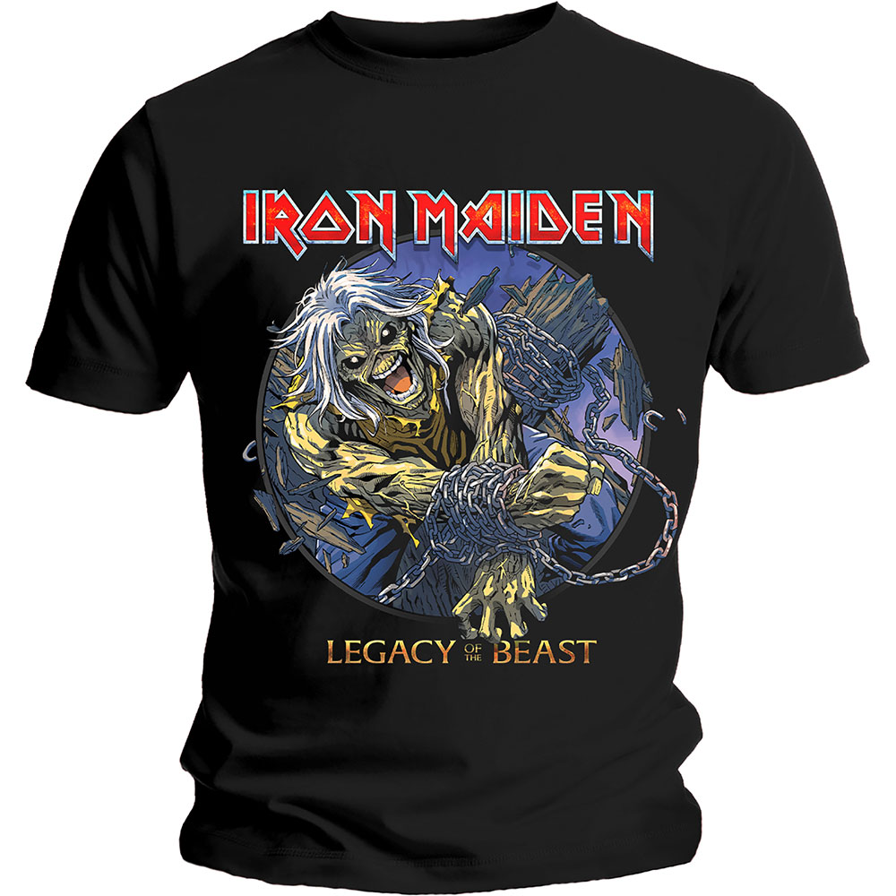 Iron Maiden tričko Eddie Chained Legacy Čierna XL