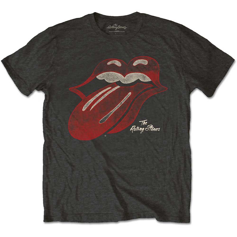The Rolling Stones tričko Vintage Tongue Logo Šedá L