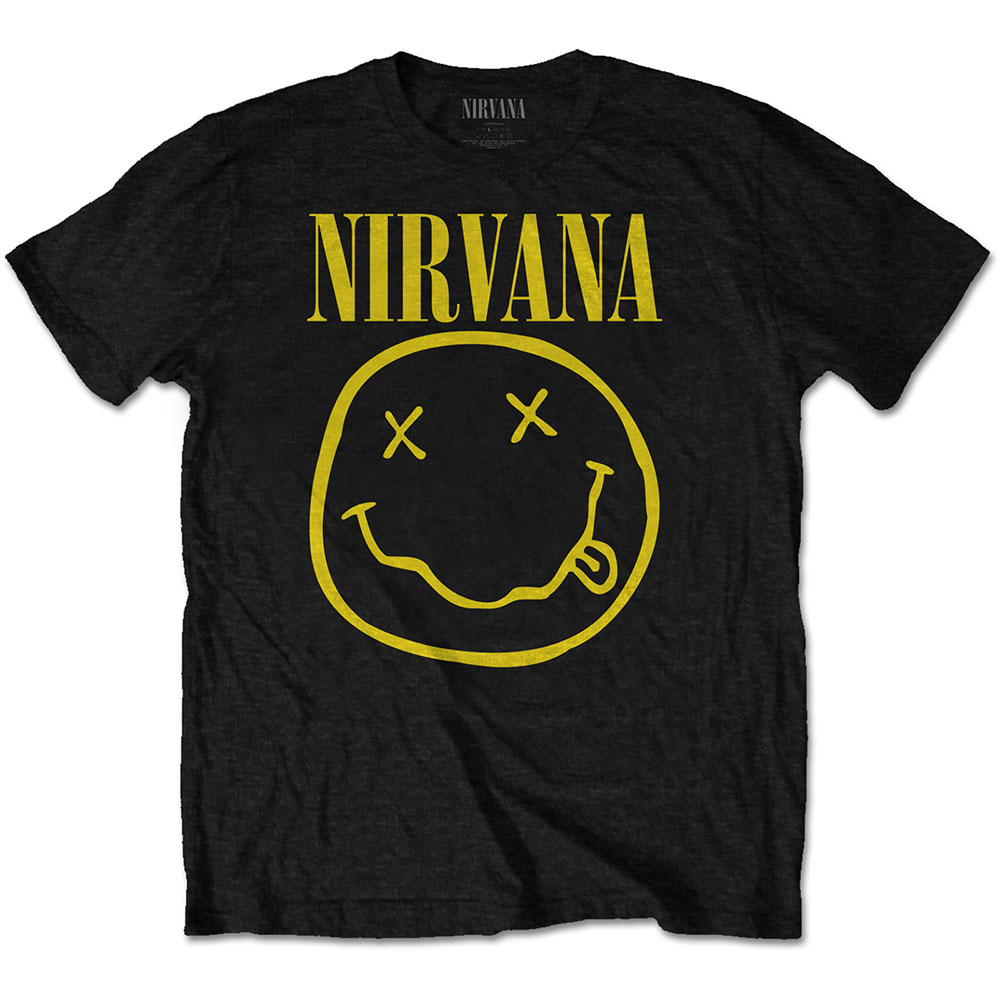 Nirvana tričko Yellow Smiley Čierna M