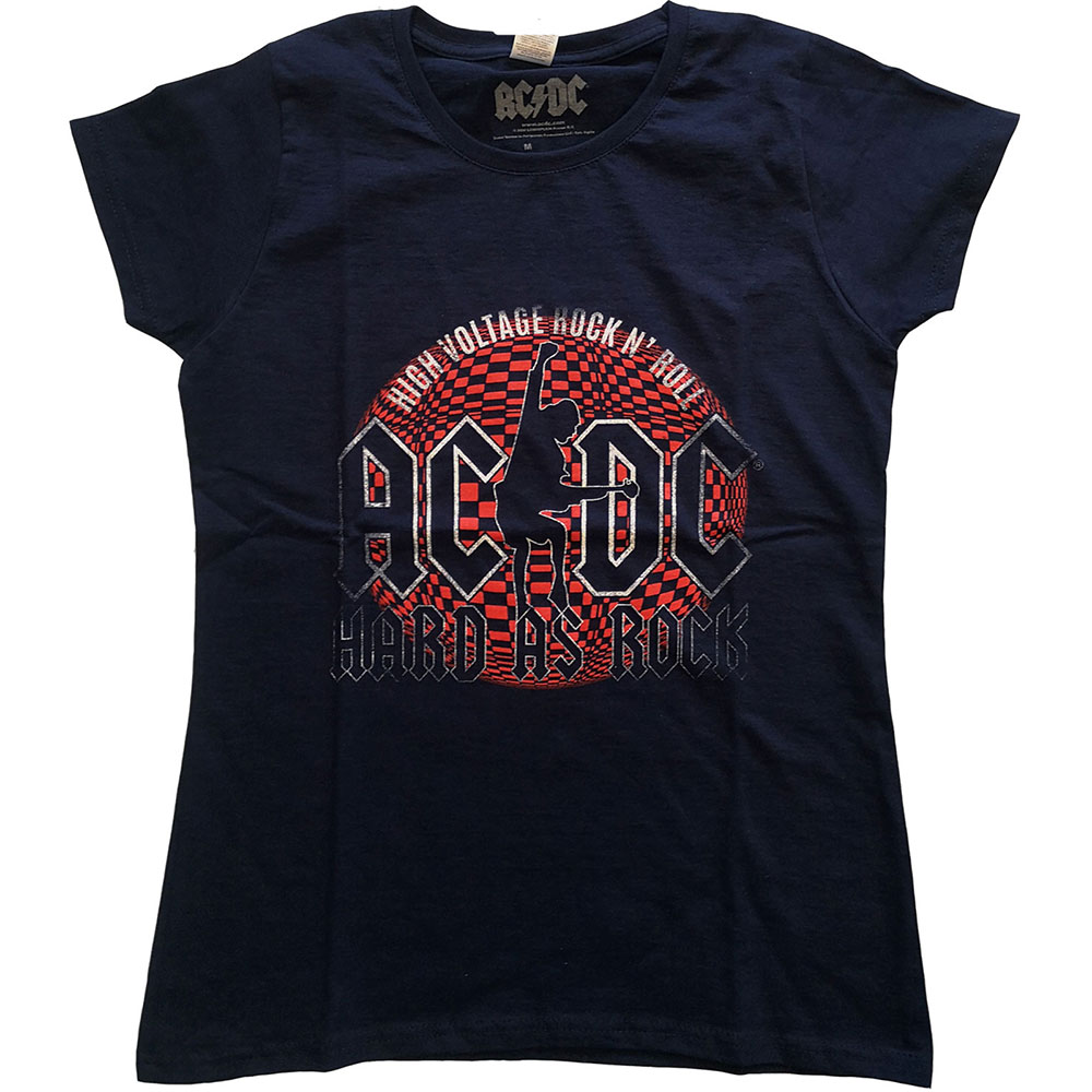 AC/DC tričko Hard As Rock Modrá XXL