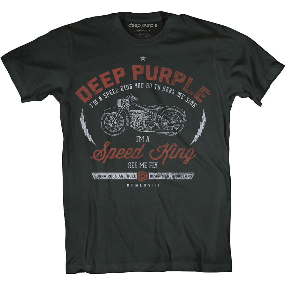 Deep Purple tričko Speed King Čierna L