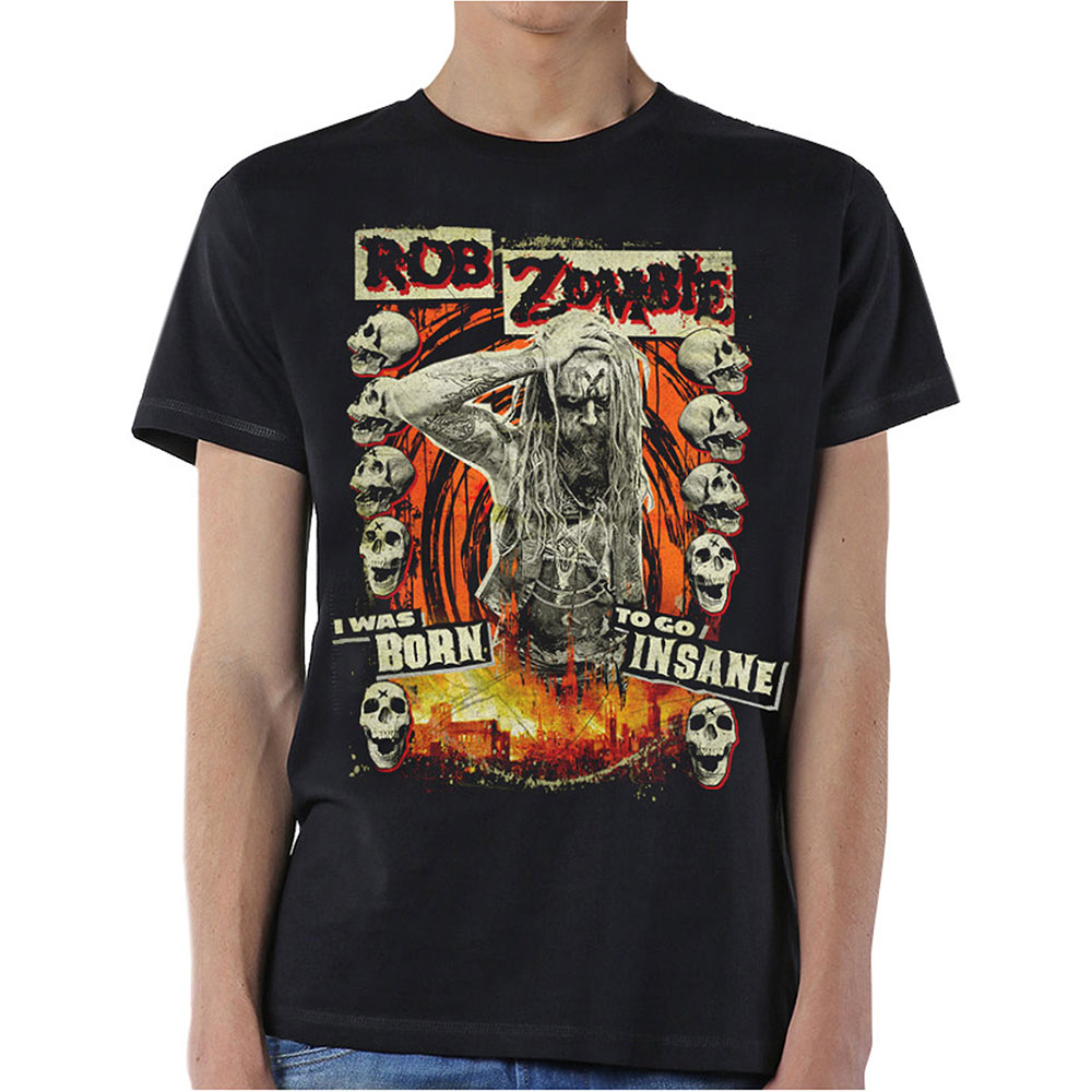 Rob Zombie tričko Born to Go Insane Čierna S