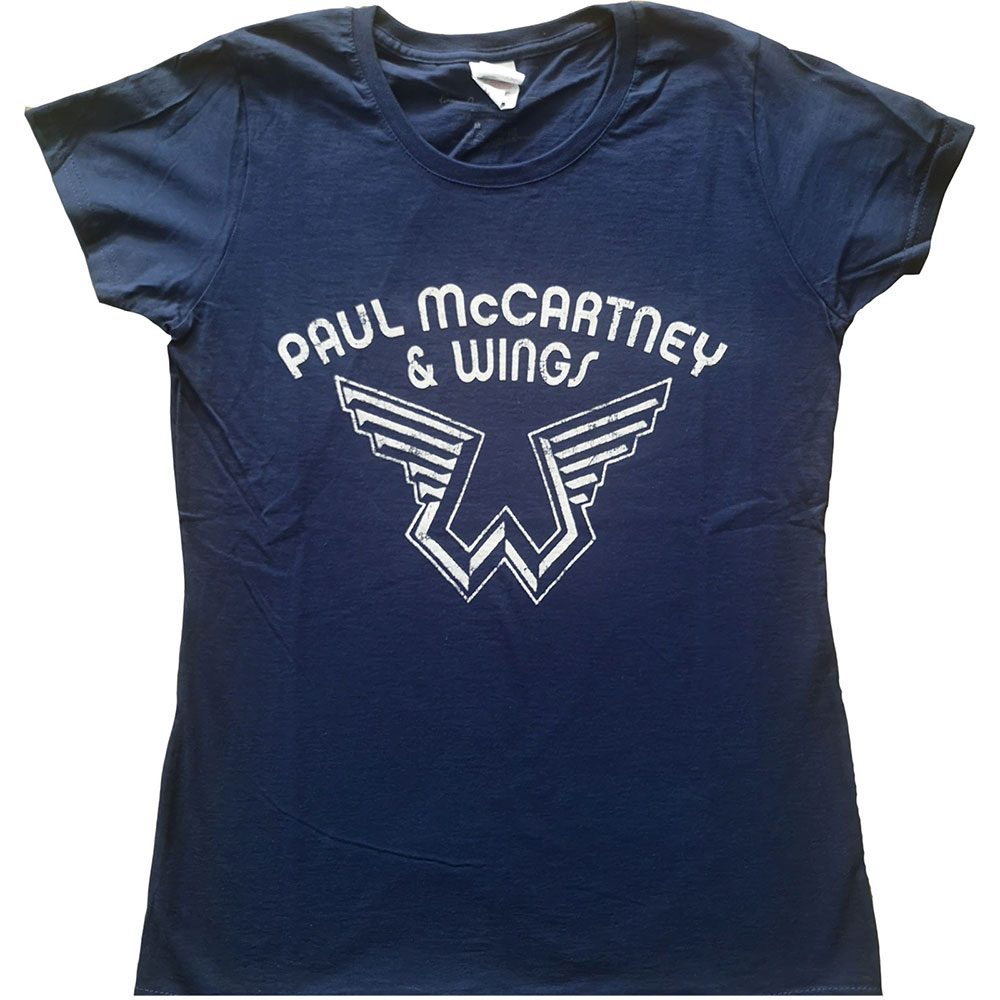 Paul McCartney tričko Wings Logo Modrá XS