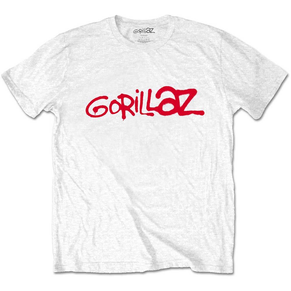 Gorillaz tričko Logo Biela XL